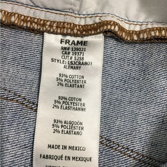 Frame Denim Alemany Skinny Leg Distressed Raw Hem Jeans Size 28 - Picture 5 of 10